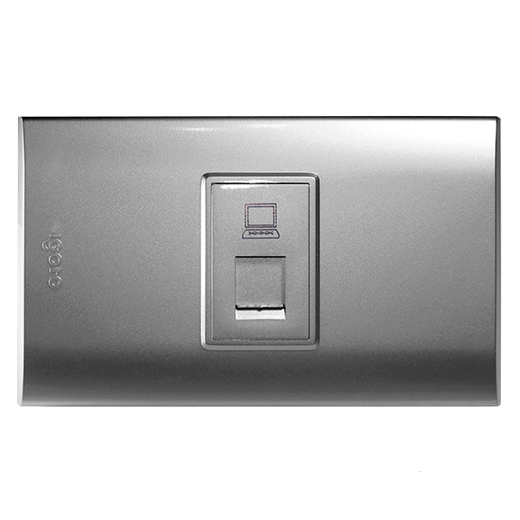 [B408-S] Igoto - Toma de Red RJ45 Serie B [Plata]