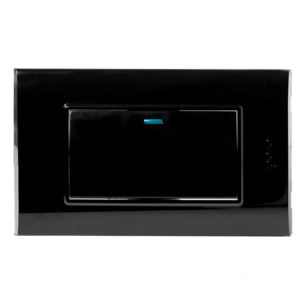 [B512-B] Igoto - Interruptor Simple Largo Serie B [Negro]