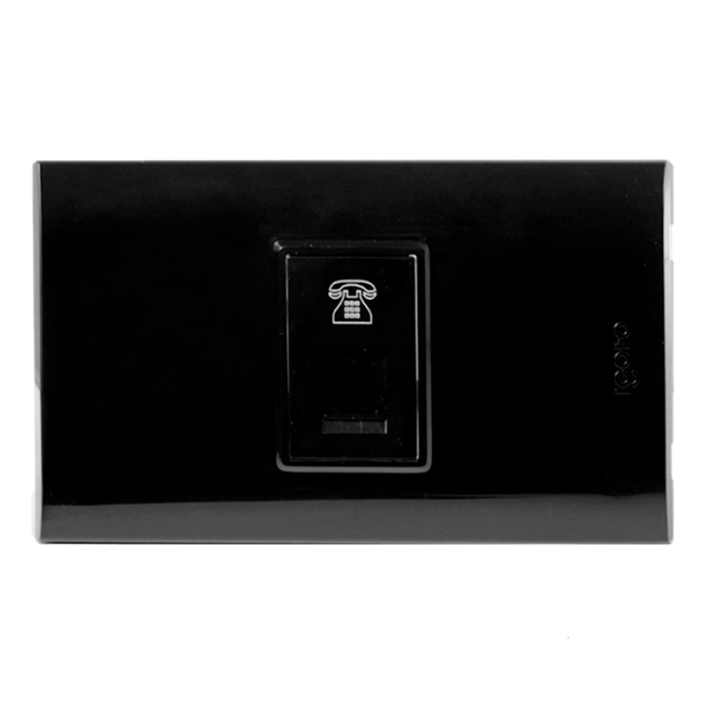 [B402-B] Igoto - Toma Telefonica Serie B [Negro]