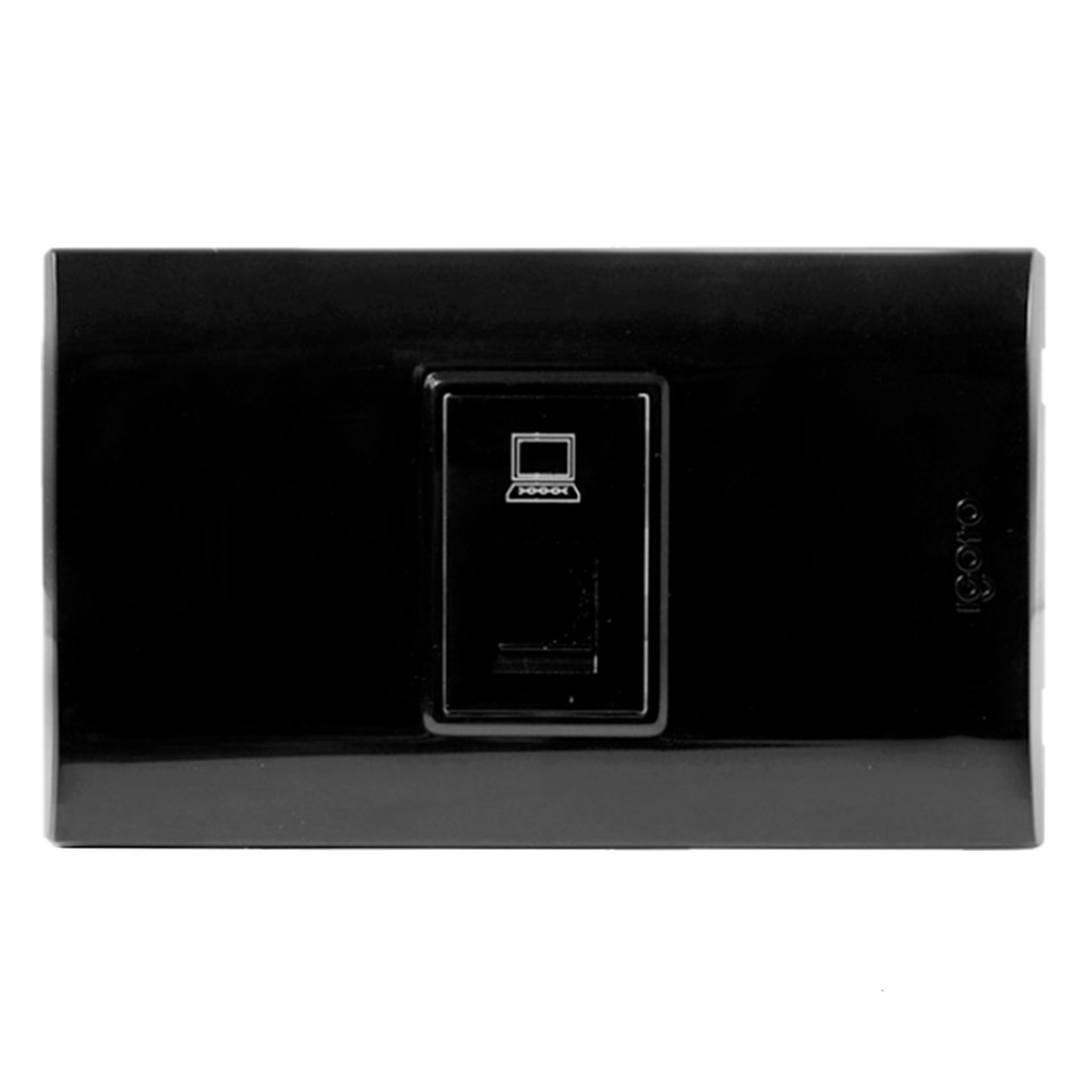 [B408-B] Igoto - Toma de Red RJ45 Serie B [Negro]