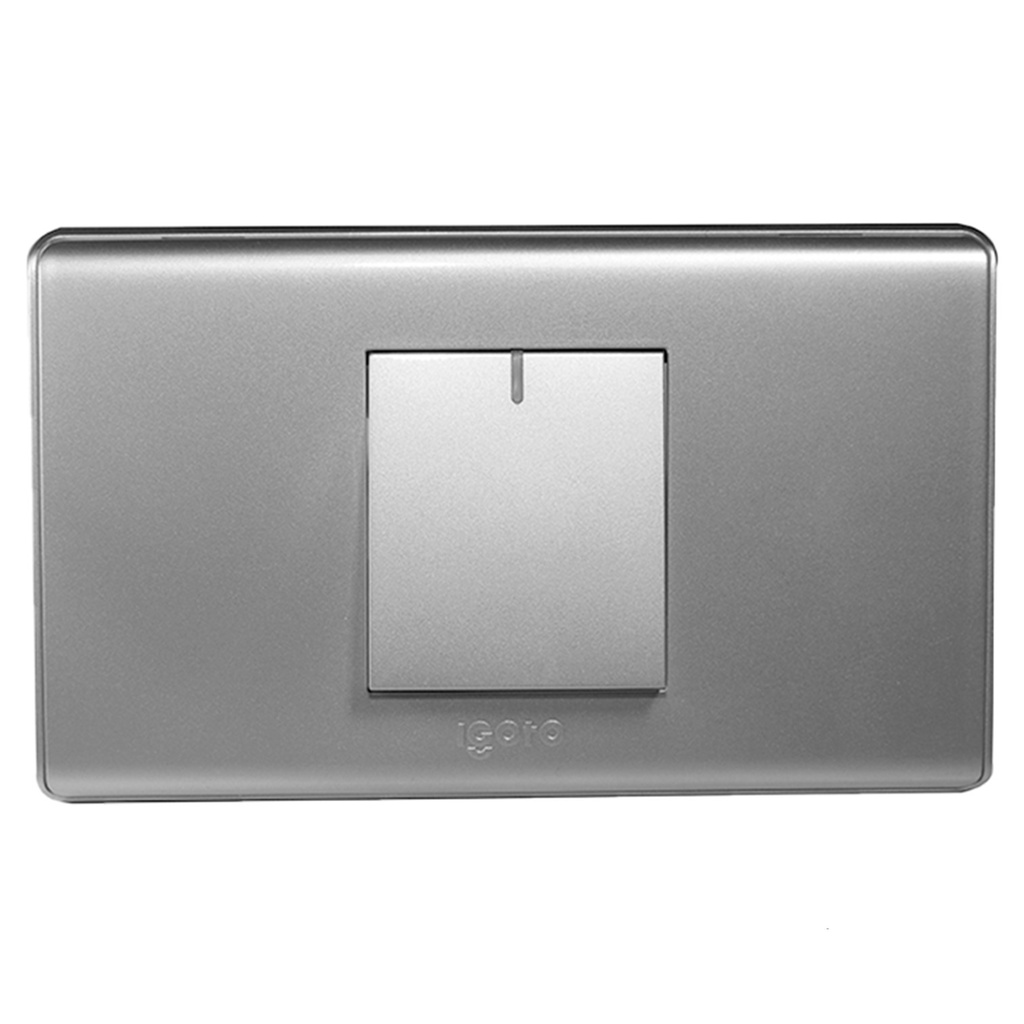 [A2012-S] Igoto - Interruptor Simple Pequeño Serie A [Plata]