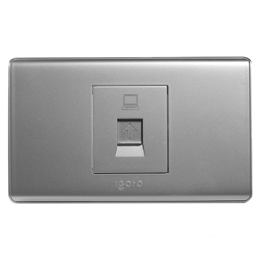 [A2073-S] Igoto - Toma de Red RJ-45 Serie A [Plata]