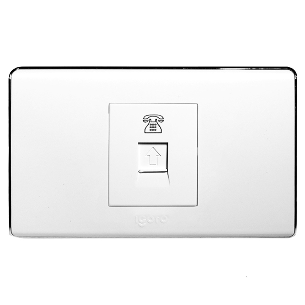 [A6072] Igoto - Toma Telefonica Serie A [Blanco]