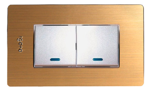 [X514] Igoto - Interruptor Doble Largo Serie X Bronce
