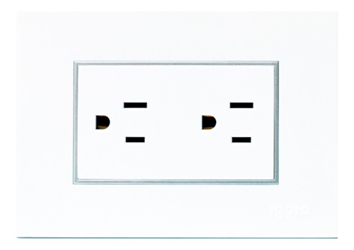 [Z105/2-W] Igoto - Toma Corriente Doble con Tierra Serie Z [Blanco]