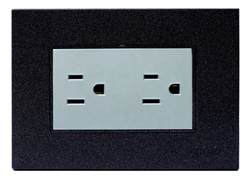 [Z105/2-B] Igoto - Toma Corriente Doble con Tierra Serie Z [Negro]