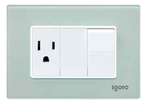 [Z316-A] Igoto - Interruptor Simple + Toma Corriente Serie Z [Acrilico]