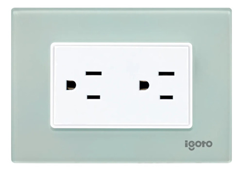 [Z105/2-A] Igoto - Toma Corriente Doble con Tierra Serie Z [Acrilico]
