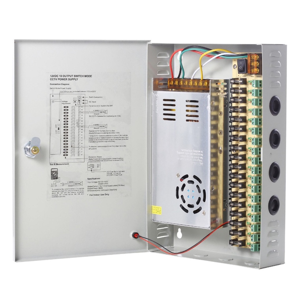 [STC-FC30A18CH] STC - Fuente Centralizada 18 Canales 12V 30Amp