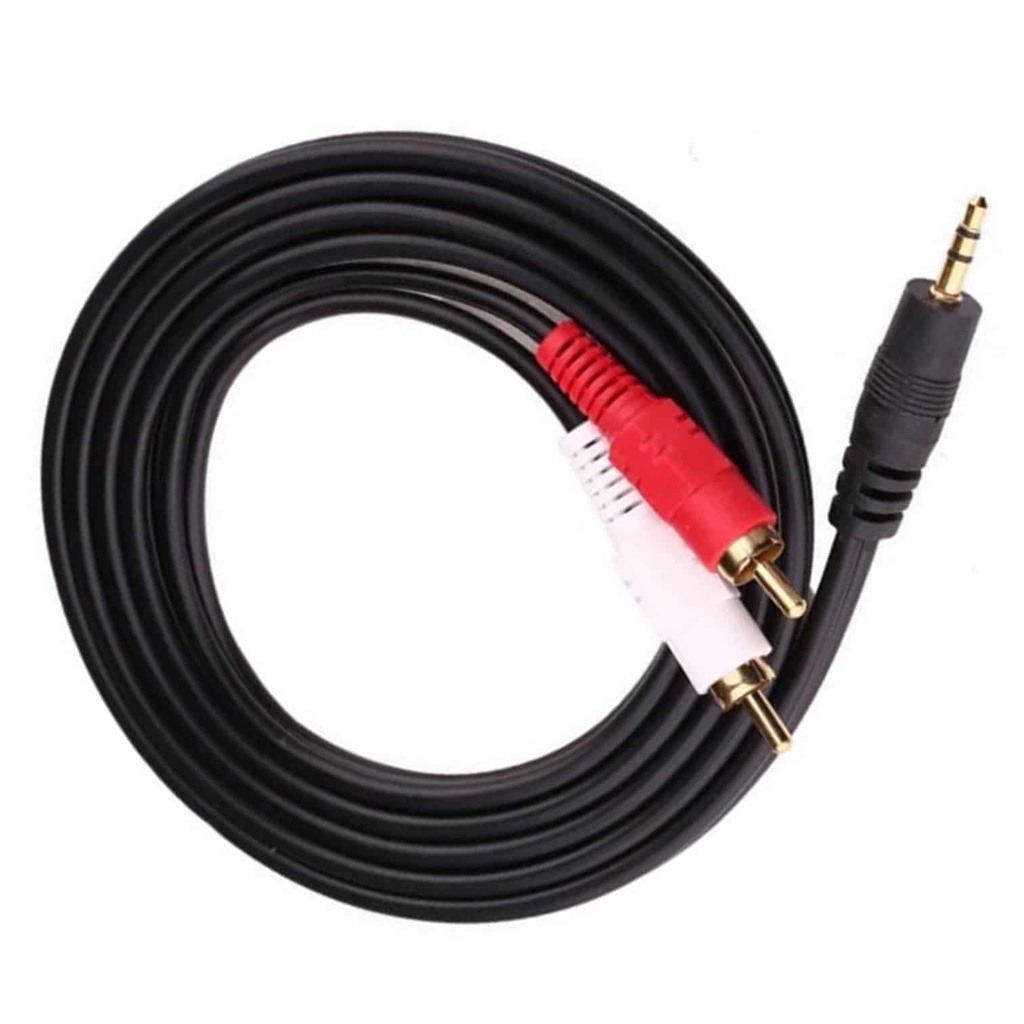 Cable Audio Plug 3.5mm a RCA [3 Metros]