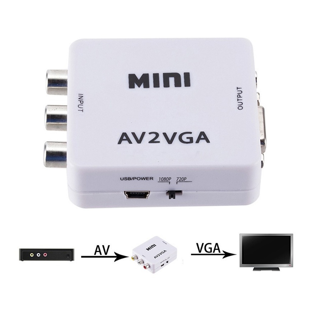 [ADA068] Convertidor Video AV/RCA a VGA