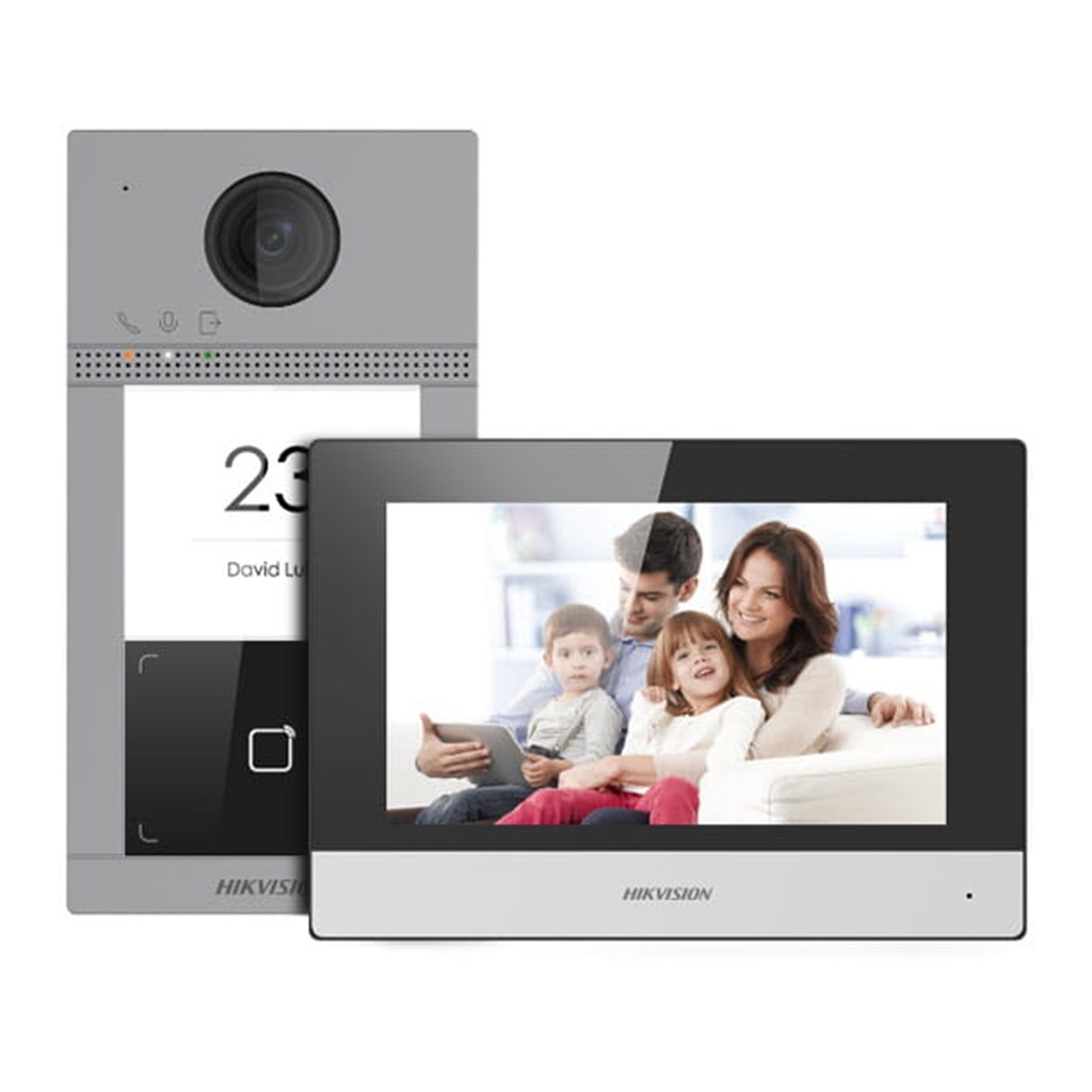 [DS-KIS604-P] Hikvision - Kit de Videoportero IP con Pantalla LCD a Color de 7"