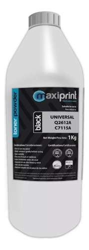 [12A-15A] Maxiprint - Polvo Toner Compatible HP Negro [Recarga] 12A 15A