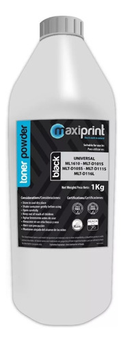 [101S-105S-111S-116L-1610] Maxiprint - Polvo Toner Compatible Samsung Negro [Recarga] 101S 105S 111S 116L 1610