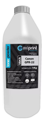 [GPR22] Maxiprint - Polvo Toner Compatible Canon Negro [Recarga] GPR22