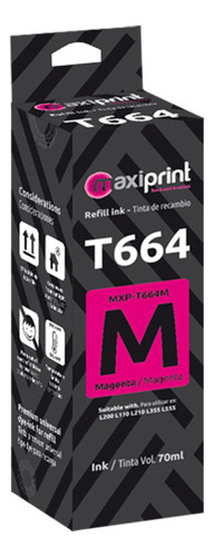 [T664M] Maxiprint - Tinta Compatible Epson 70ml Magenta T664M