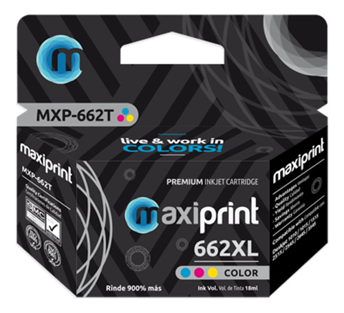 [662XL-COLOR] Maxiprint - Cartucho Tinta Color 662XL
