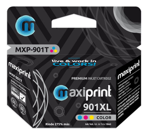 [901XL-COLOR] Maxiprint - Cartucho Tinta Color 901XL