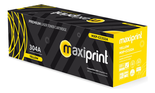 [CC532A-CE412A-CF382A-118Y] Maxiprint - Toner Compatible HP Yellow CC532A CE412A CF382A 118Y