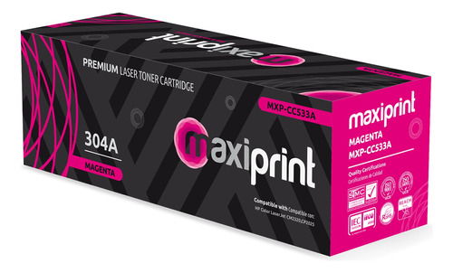 [CC533A-CE413A-CF383A-118M] Maxiprint - Toner Compatible HP Magenta CC533A CE413A CF383A 118M