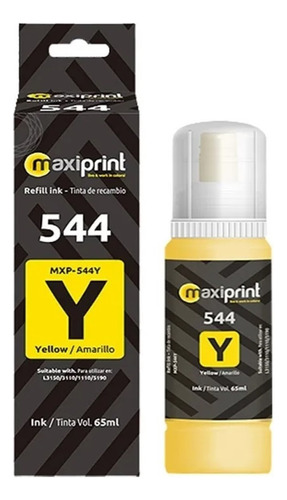 [544-Y-65ML] Maxiprint - Tinta Compatible Epson 65ml Amarillo 544