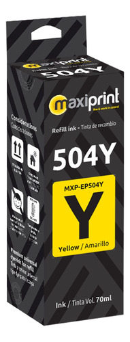 [504Y-70ML] Maxiprint - Tinta Compatible Epson 70ml Amarillo 504Y