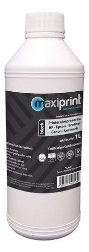 [UI100K-1LT] Maxiprint - Tinta Universal 1lt Negro UI1LK