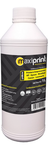 [UI1LY-1LT] Maxiprint - Tinta Universal 1lt Amarillo UI1LY