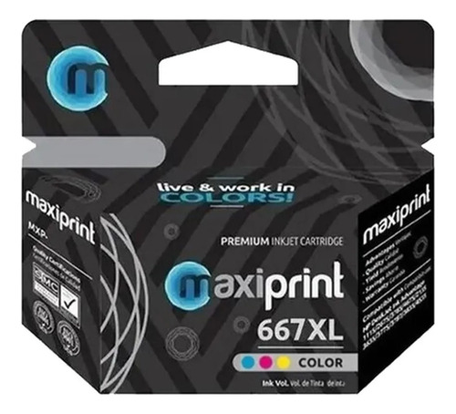 [667XL-COLOR] Maxiprint - Cartucho Tinta Color 667XL