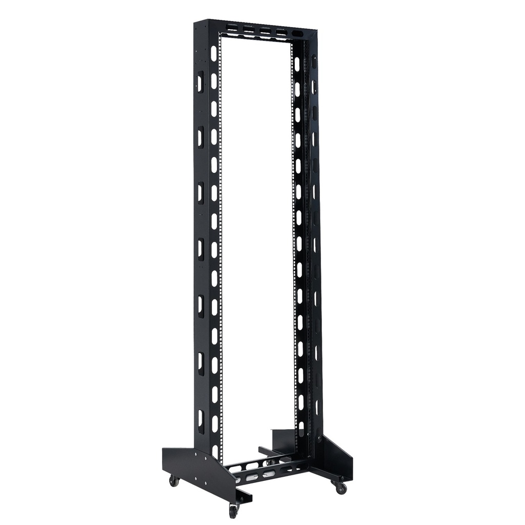 [OR2-42-BLACK] Onlink - Rack de Piso Abierto con Ruedas 42U 150Kg 2 Postes 600x2053mm