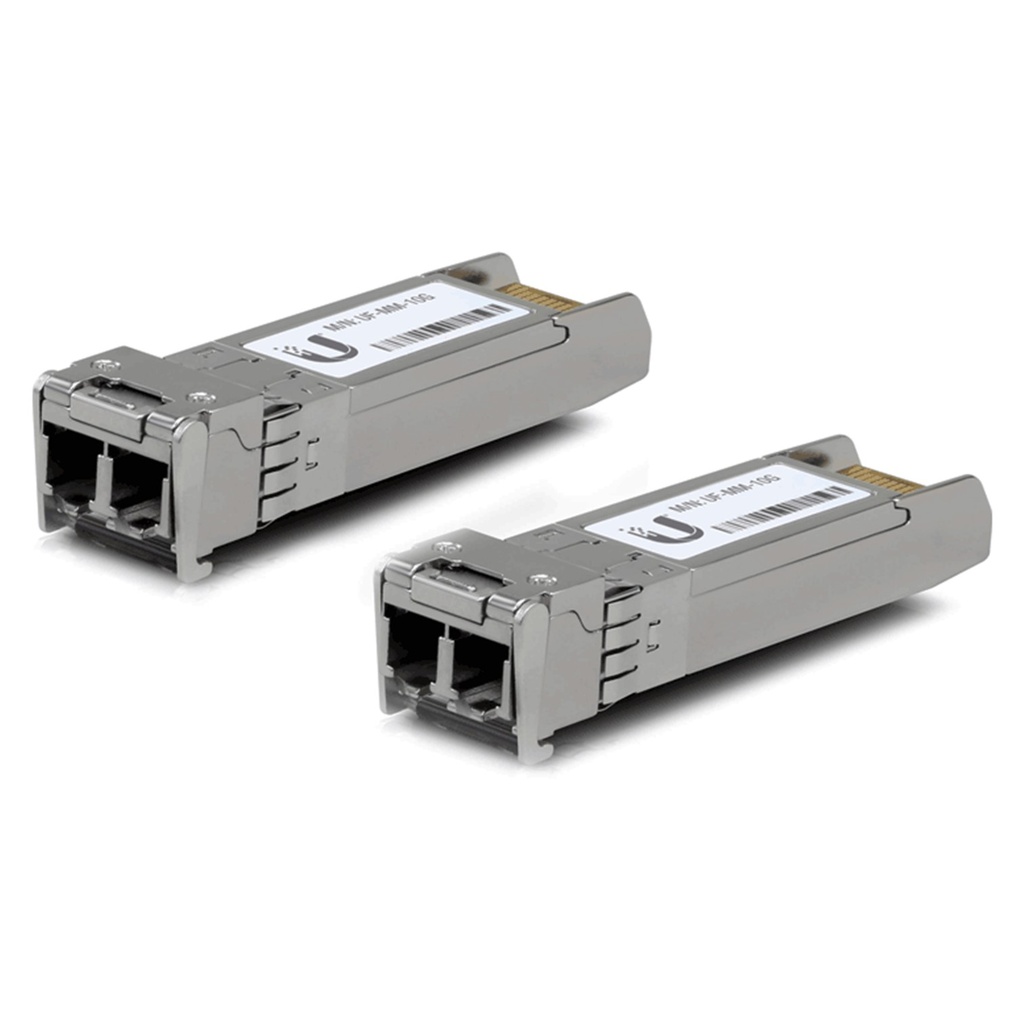 [UF-MM-10G] Ubiquiti - UFiber Módulo SFP+ Transceptor MiniGibic MultiModo 10 Gbps Hasta 300 Metros Conectores LC [2-Pack]
