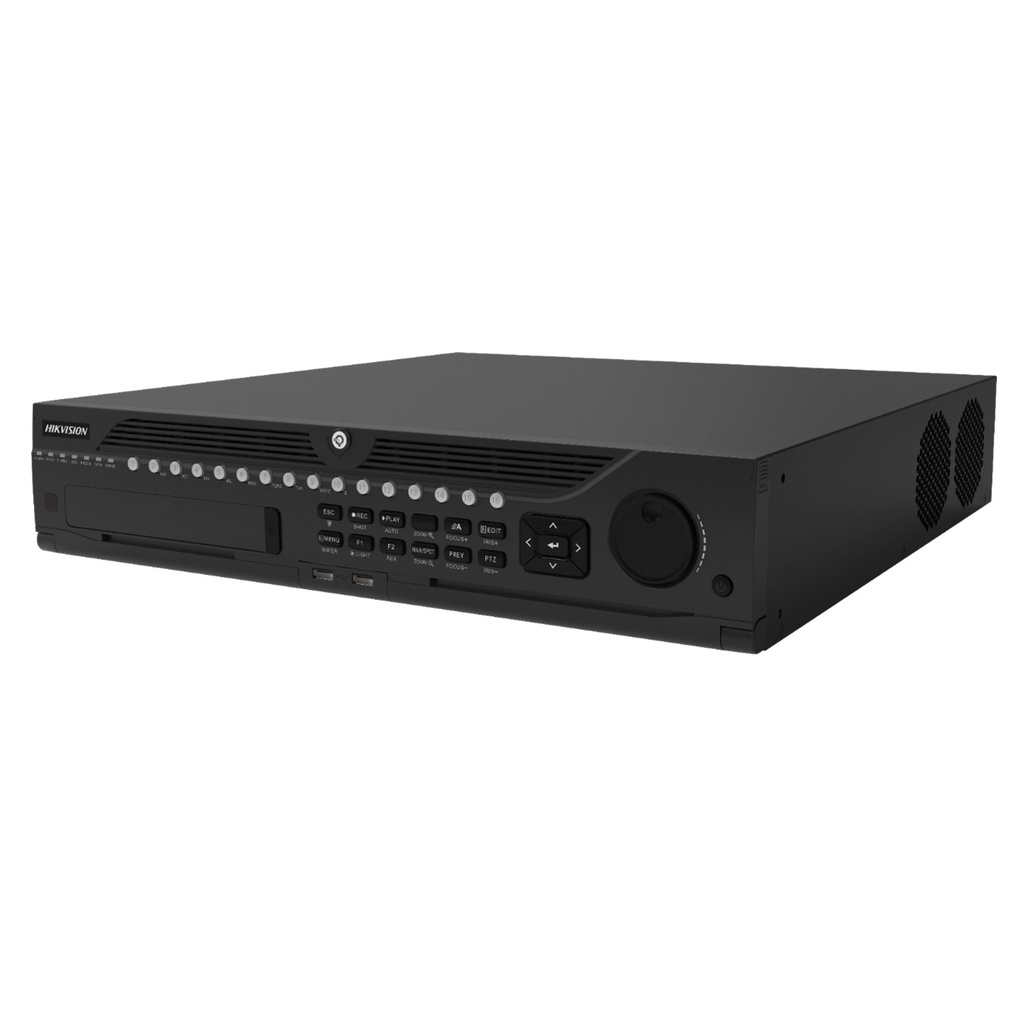[DS-9664NI-I8] Hikvision - NVR 4K [12MP] 64 Canales IP 8 Sata Raid 16 Alarma AcuSense 2 Puertos de Red Soporta POS
