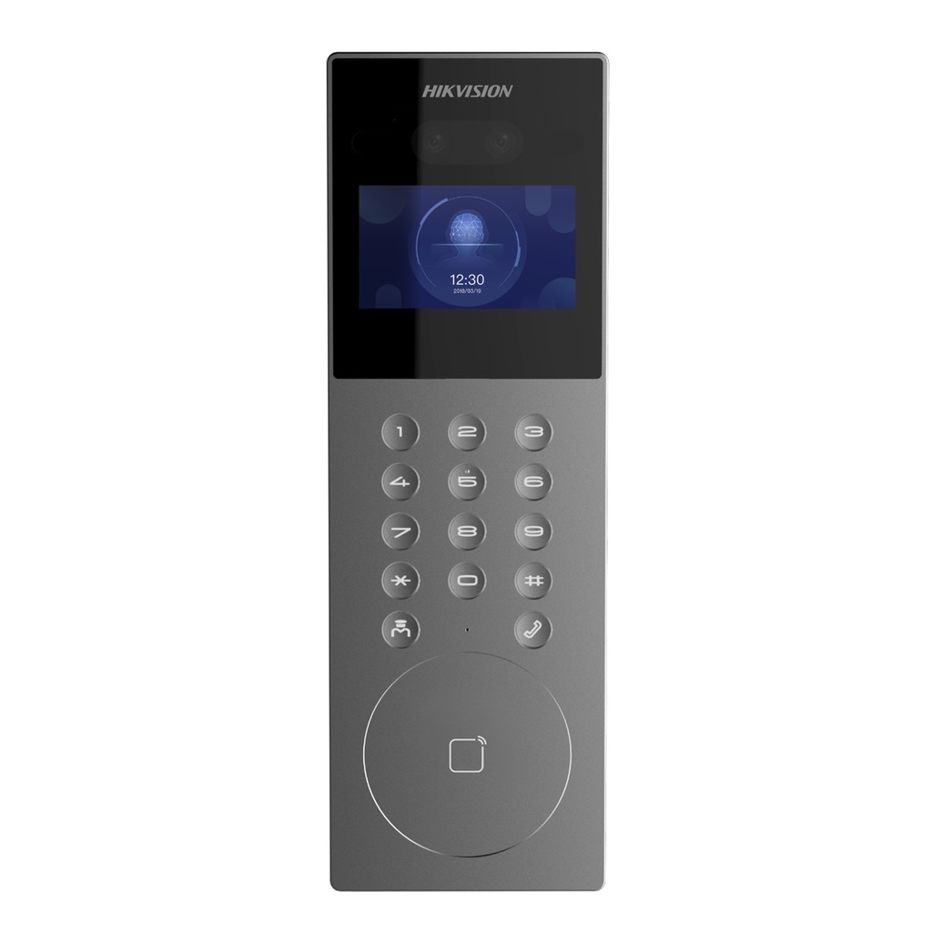 [DS-KD9203-E6] Hikvision - Video Portero IP 1080P [2MP] Reconocimiento Facial Tarjeta Mifare Poe IP65