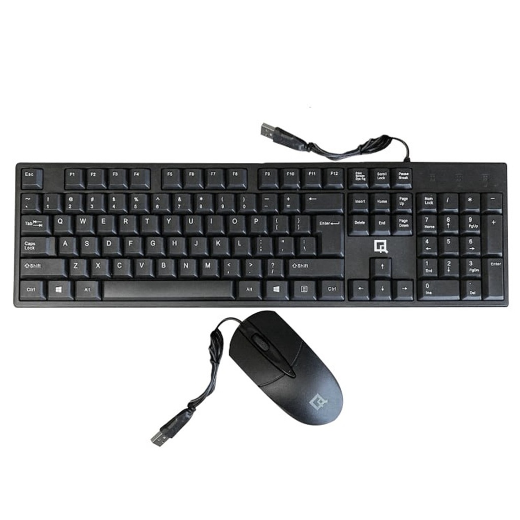 Combo Teclado (ingles) Ratón Wifi usb y cable de poder QR-70