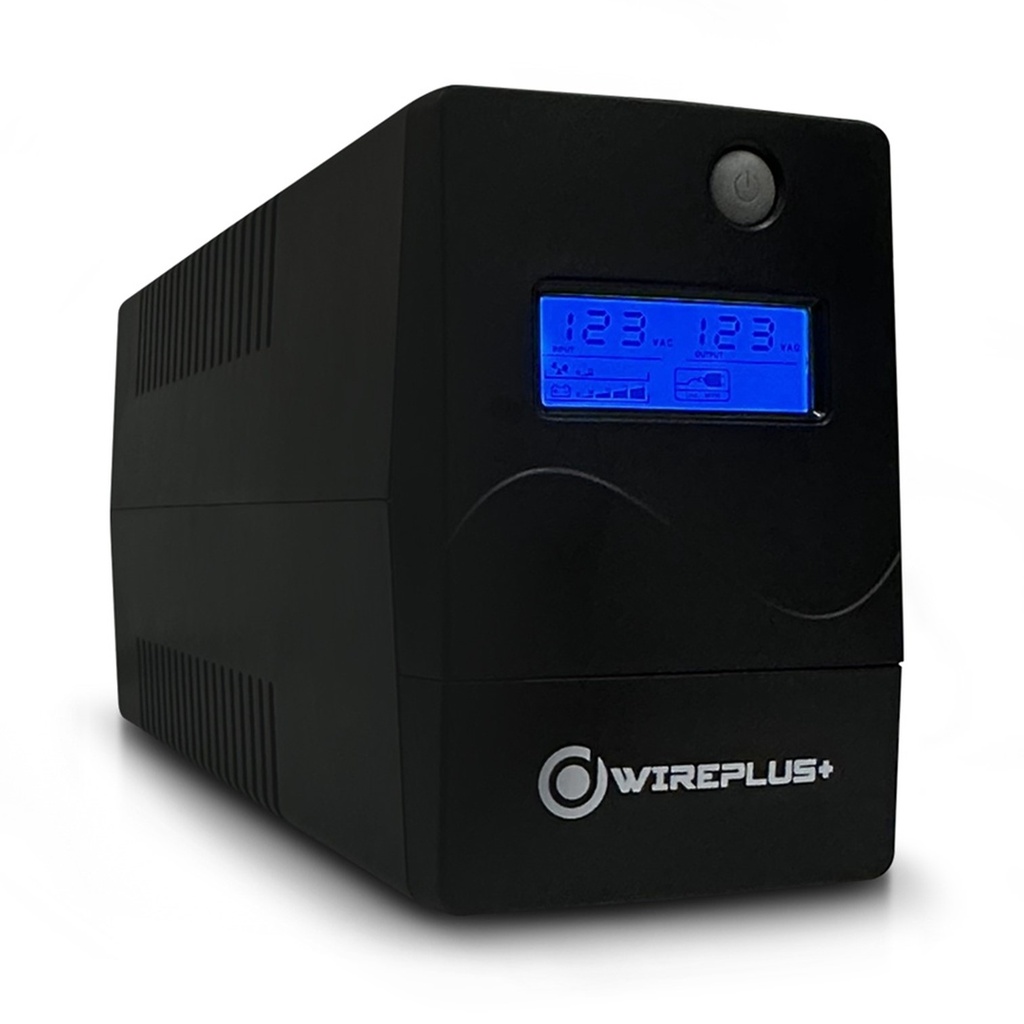 [WP-1000VA] Wireplus - UPS Interactivo 1000VA 600W con Pantalla LCD 120V [4] Tomas