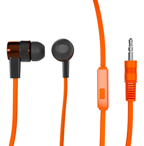 [XTG235ORANGE] Xtech - Audifonos ON-THE-GO Internos con Microfono [Naranja] Cable [1 Metro]