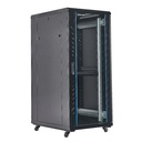 [AS6832-VDM/600x800-BLACK] Onlink - Rack de Piso [32U] Cerrado 600x800x1609mm con Puerta Frontal de Vidrio y Doble Puerta Trasera de Malla [Negro]