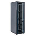 [AS6837-VDM/600x800-BLACK] Onlink - Rack de Piso [37U] Cerrado 600x800x1832mm con Puerta Frontal de Vidrio y Doble Puerta Trasera de Malla [Negro]
