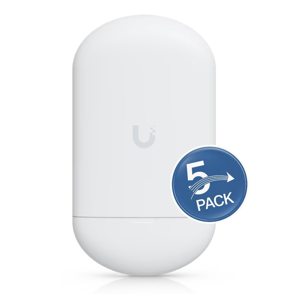 [LOCO5AC-5] Ubiquiti - NanoStation airMAX loco5AC CPE 450 Mbps 5 GHz con Antena Integrada de 13 dBi [5 Unidades]