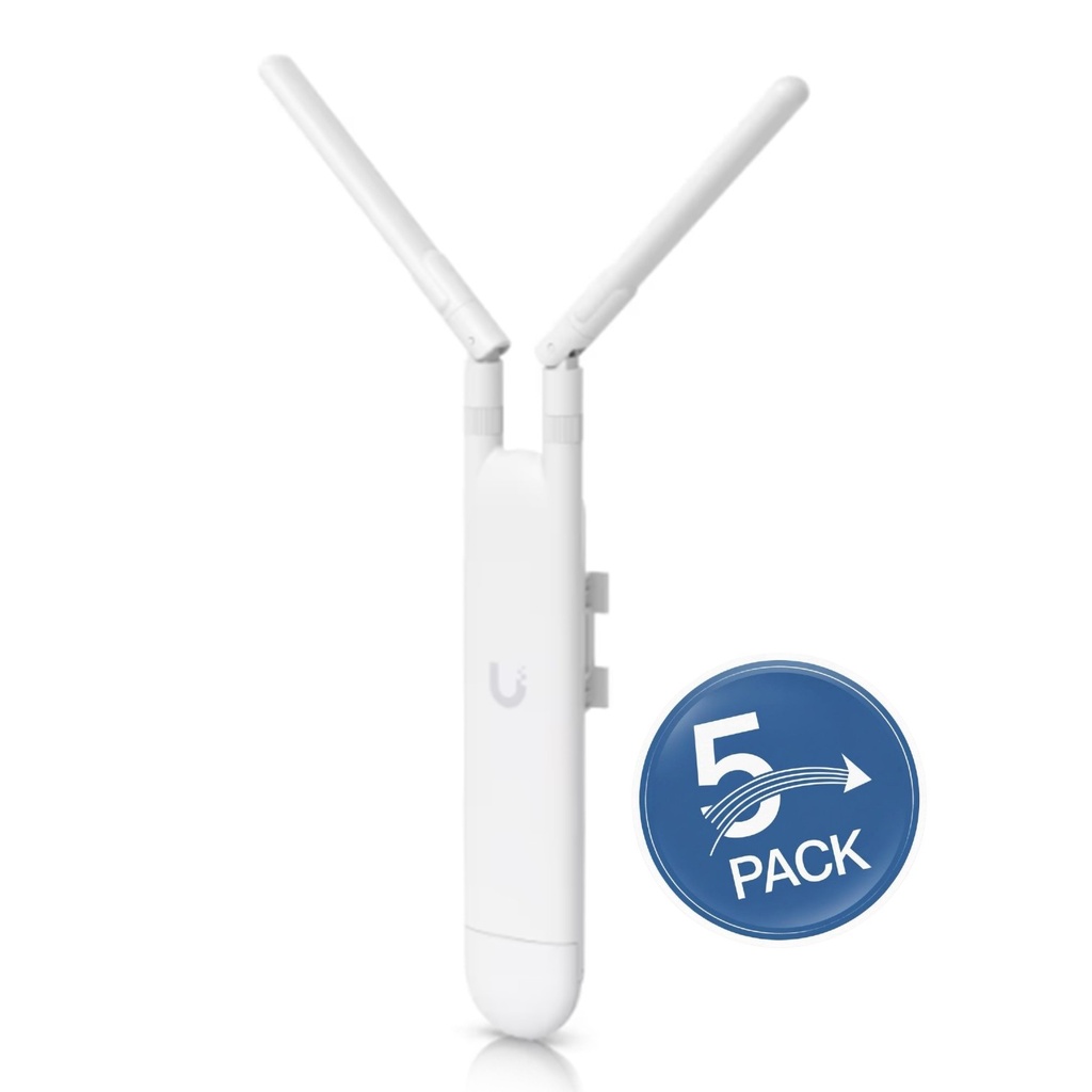 [UAP-AC-M-5] Ubiquiti - Punto de Acceso UniFi MESH Doble Banda para Exterior2.4/5 GHz [5 Unidades]