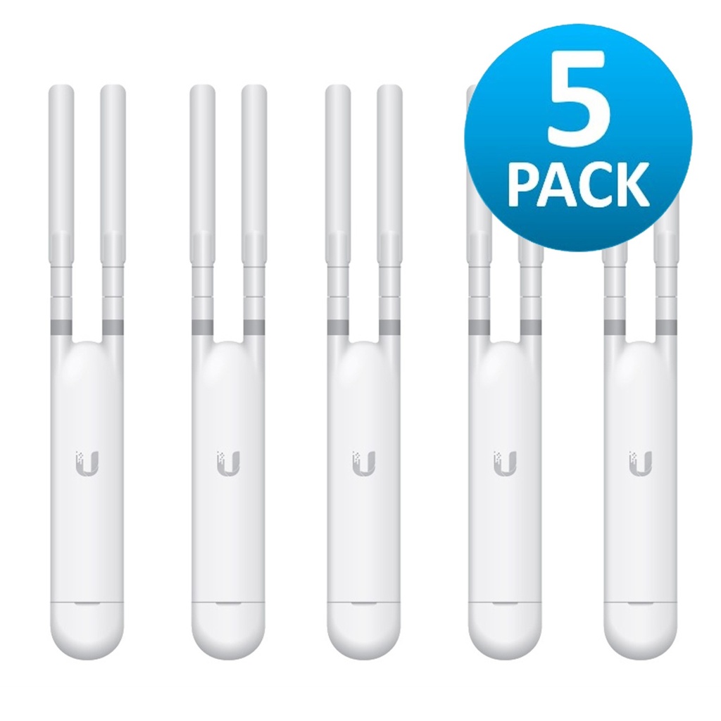 [UAP-AC-M-5] Ubiquiti - Punto de Acceso UniFi MESH Doble Banda para Exterior2.4/5 GHz [5 Unidades]