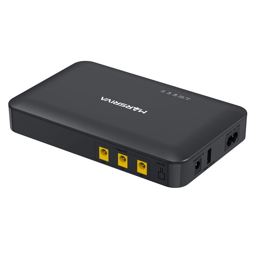 [KP1-EC] Marsriva -  Mini UPS Inteligente 8.000Mah 18W 5 Puertos 4DC y 1USB