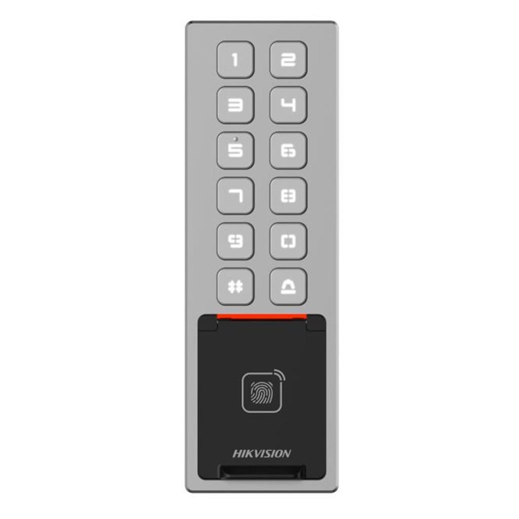 [DS-K1T805EBFWX] Hikvision - Terminal de Control de Acceso Tarjeta EM Card, Huella Digital, PIN y Bluetooth