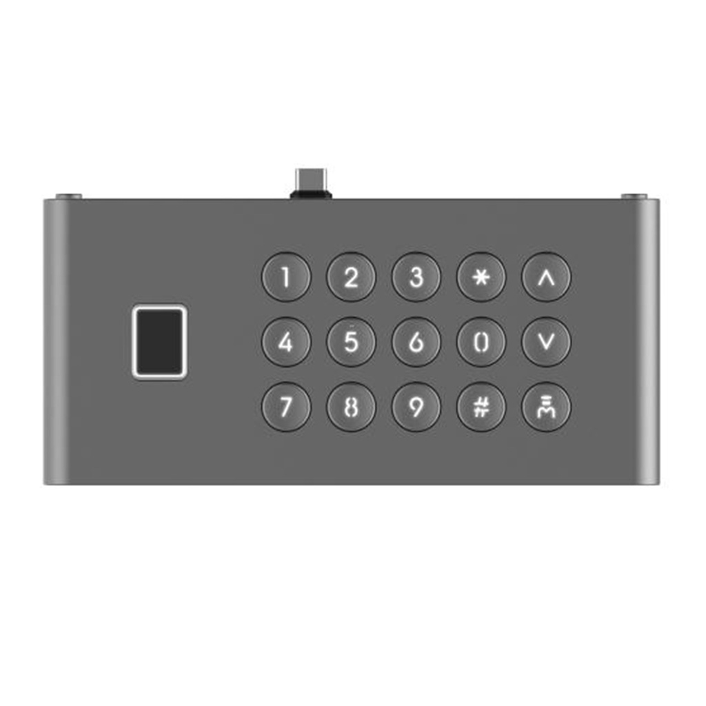 [DS-KDM9633-FKP] Hikvision - Módulo de Teclado y Huella Digital para Frente de Calle IP DS-KD9633-WBE6 Conexión USB-C 15 Botones IP65 IK07