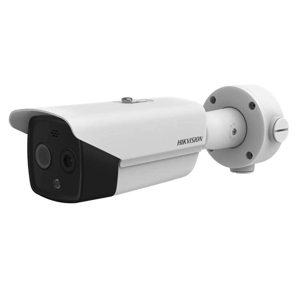 [DS-2TD2617-10/QA] Hikvision - Cámara HD Bullet IP Dual Térmica 9.7mm Óptico 8mm [4MP] Detección de Personas 285 mts 40 mts IR Exterior IP67 PoE Termométrica Detección de Temperatura Sirena y Luz