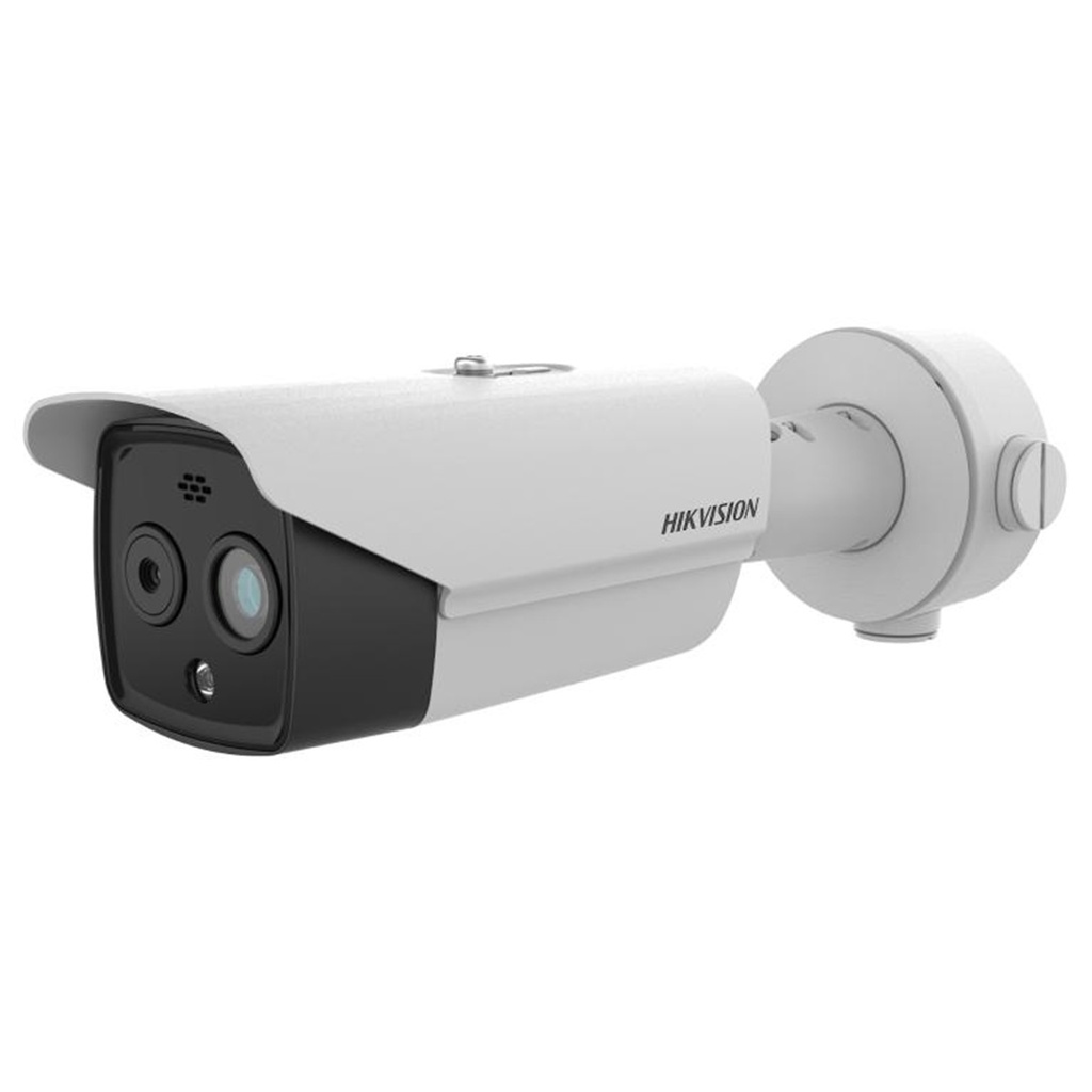 [DS-2TD2628-10/QA] Hikvision - Cámara HD Bullet IP Dual Térmica 9.7mm Óptico 8mm [4MP] 30 mts IR Exterior IP67 PoE Termométrica Detección de Temperatura Sirena y Luz Intermitente