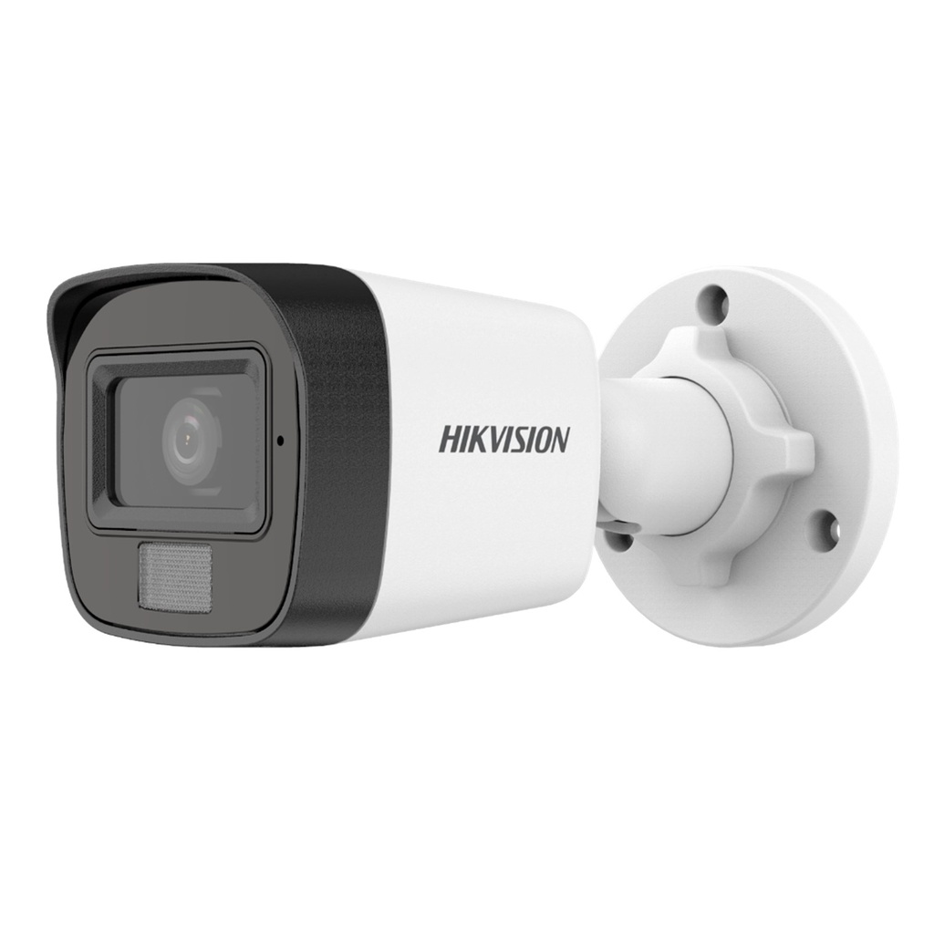 [DS-2CE16K0T-LFS(2.8mm)] Hikvision - Cámara HD Bullet con Audio Hibrida Smart Hybrid Light con Audio 3K [5MP] Lente 2.8mm [Metalico]