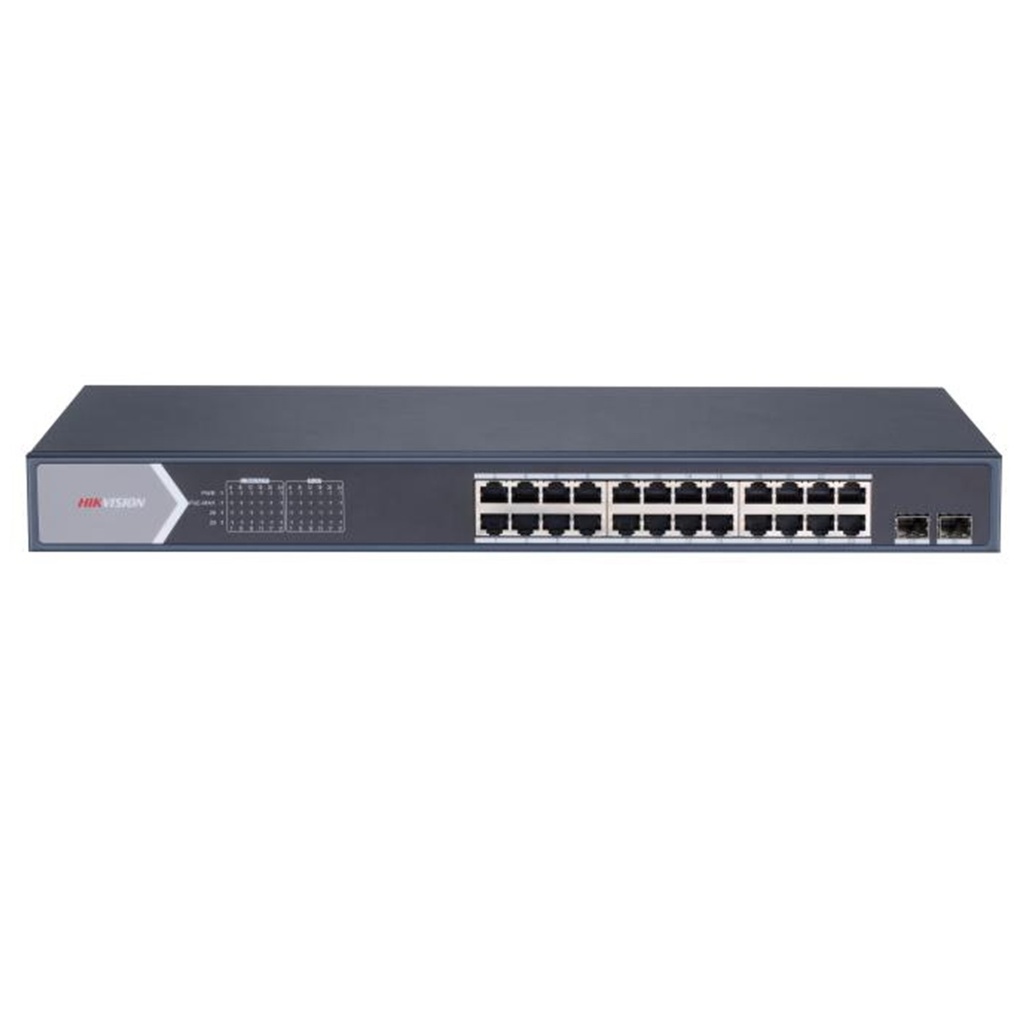 [DS-3E1526P-SI] Hikvision - Switch Administrable POE 24 Puertos a 10/100/1000 Mbps + 2 Puertos SFP 370W