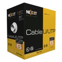 [AB356NXT01] Nexxt - Cable UTP CAT6 (Categoria 6) 100% Cobre 23AWG CM Interior (Gris) [305m/1000ft]