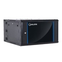 [WMG6504-550-BLACK] Onlink - Rack de Pared [4U] Cerrado Abatible 600x550x280mm con 3 Cerraduras y Puerta de Vidrio [Negro]